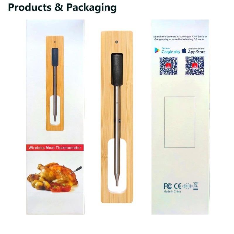 BBQ probe wireless Bluetooth barbecue thermometer kitchen food thermometer barbecue meat thermometer wireless temperature - AliExpress 1420