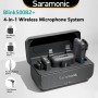 ميكروفون لاسلكي Saramonic Blink500B2+ للياقة لجهاز iPhone وAndroid وكاميرات DSLR وأجهزة USB-C والبث المباشر والتسجيل على YouTube