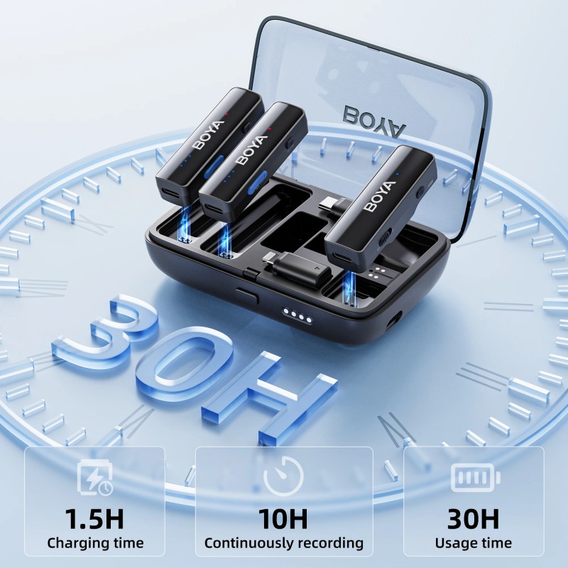 ميكروفون لاسلكي BOYA BOYALINK V2.0 للياقة لجهاز iPhone أو Android أو كاميرات DSLR أو الهواتف الذكية أو الألعاب أو تسجيل الفيديو أو البث المباشر أو مدونة الفيديو ميكروفون لاسلكي BOYA BOYALINK V2.0 للياقة لجهاز iPhone أو Android أو كاميرات DSLR أو الهواتف الذكية أو الألعاب أو تسجيل الفيديو أو البث المباشر أو مدونة الفيديو