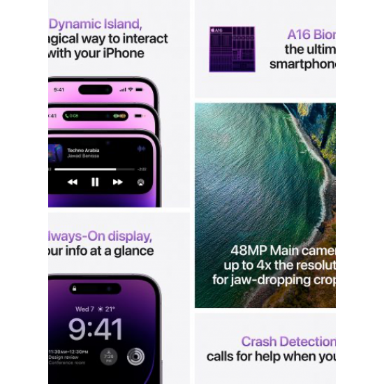 ابل ايفون 14 برو ماكس ، 5G , ليلكي عميق128