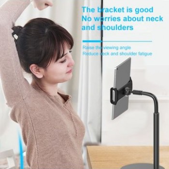 قاعدة او حامل مكتبي لهواتف ذكية / آيباد / تابلت من 4.7 إلى 12.9 بوصة ، أسود