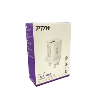 شاحن بيت PDW مخرجين type-c + usb الشحن السريع