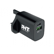 شاحن ذكي 20واط فون تاتش بمخرجين USB-C+USB-A