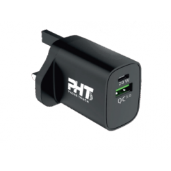شاحن ذكي 20واط فون تاتش بمخرجين USB-C+USB-A