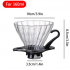 Clear Glass Coffee Carafe, Diamond Shaped Coffee Pot with Reusable Coffee Filter Cup, Standard Glass Coffee Pot