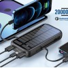 بطارية تشحن بالطاقة الشمسية بقوة 20000 مللي أمبير في الساعة مزود بكابلات USB-C وLightning مدمجة • 20 واط منفذ شحن تايب سي • شحن سريع 3.0 • لايتنينج، مايكرو يو اس بي، مدخل يو اس بي سي بطارية تشحن بالطاقة الشمسية بقوة 20000 مللي أمبير في الساعة مزود بكابلات USB-C وLightning مدمجة • 20 واط منفذ شحن تايب سي • شحن سريع 3.0 • لايتنينج، مايكرو يو اس بي، مدخل يو اس بي سي