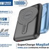 بطارية مدعومة ب MagSafe بقدرة 10000 مللي أمبير • توصيل طاقة بقدرة 20 واط وشحن سريع 3.0 • شحن متوافق مع MagSafe بقدرة 15 واط • مدخل للشحن و مخرج لشحن الاجهزة يو اس بي سي • مسند لتثبيت البطارية بطارية مدعومة ب MagSafe بقدرة 10000 مللي أمبير • توصيل طاقة بقدرة 20 واط وشحن سريع 3.0 • شحن متوافق مع MagSafe بقدرة 15 واط • مدخل للشحن و مخرج لشحن الاجهزة يو اس بي سي • مسند لتثبيت البطارية